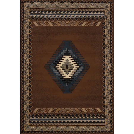 Rlm Distribution 1 ft. 10 in. x 3 ft. Manhattan Tucson Accent Rug, Brown HO2625458